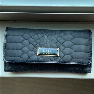 Black Embroidered Wallet